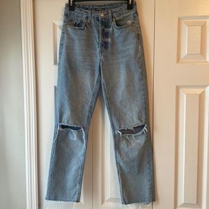 Wild Fable highest rise slim straight jean, size 0